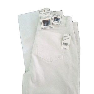 NWT*INDIGO-REIN White Ankle Jeans Size/13/31x26-Straight High Rise Stretch Frayd